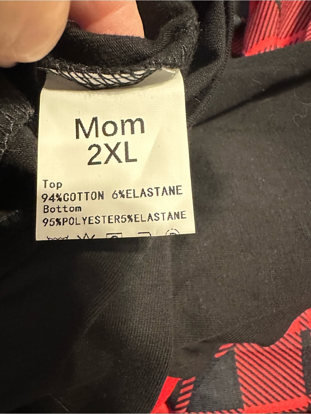 Family Christmas Pajamas. Black & Red Merry Christmas Pajama Set. - Picture 9 of 11